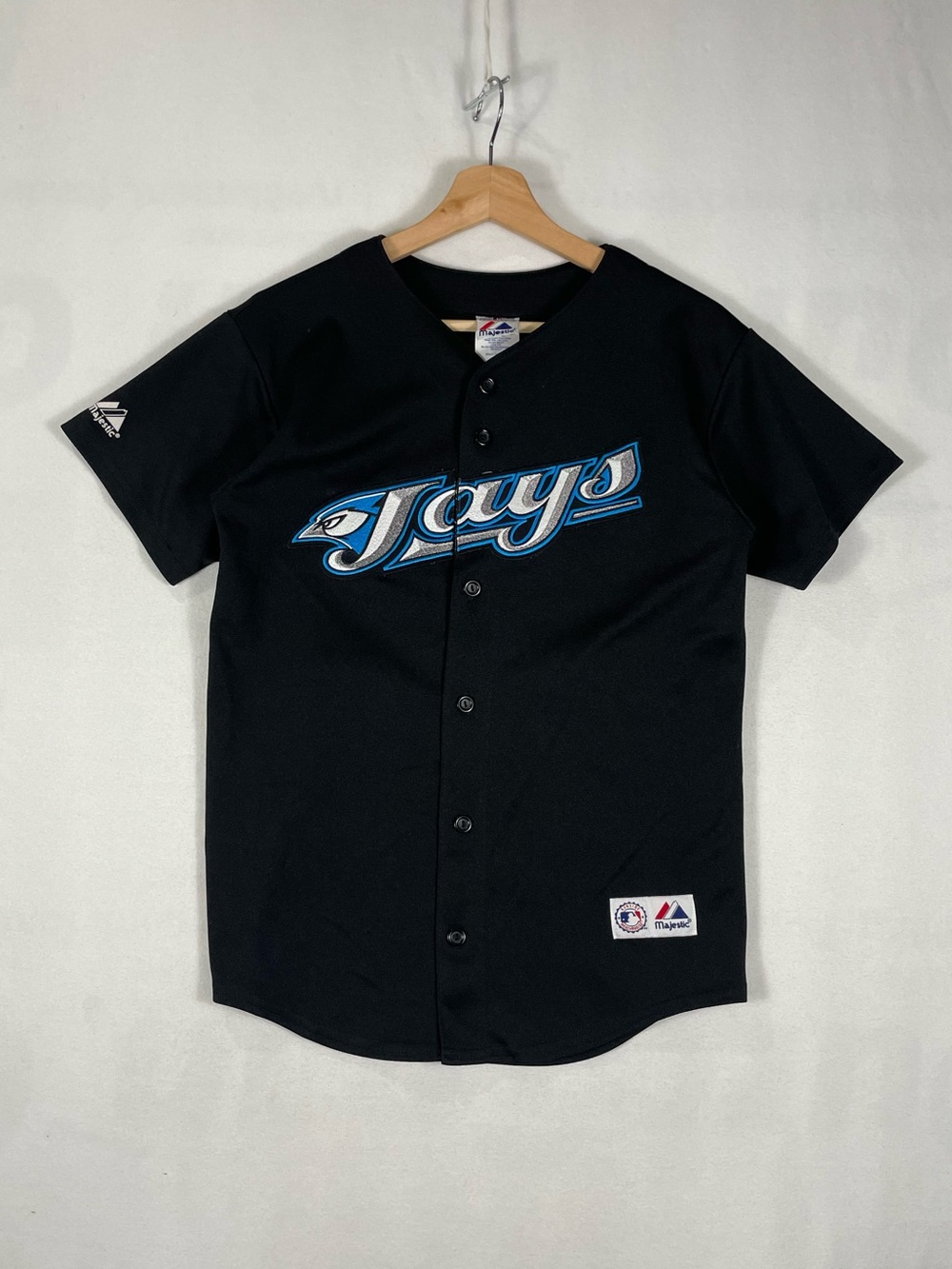 Vtg Toronto Blue Jays #15 Alex Rios Majestic USA MLB Baseball Jersey YOUTH Sz L